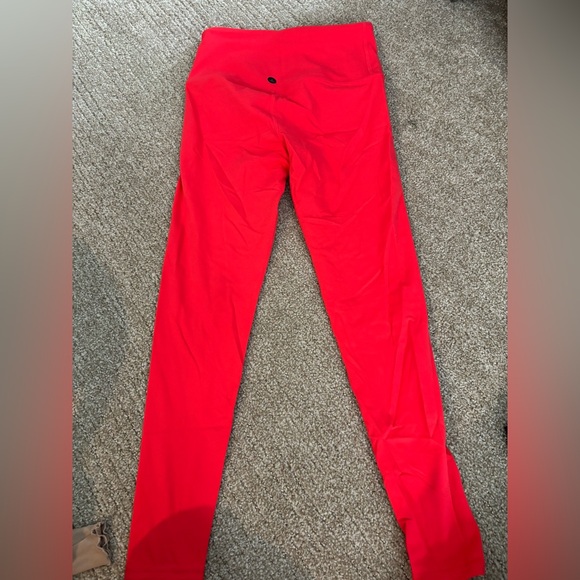 Prana Red Leggings Stretchy Athletic Wear - Picture 2 of 3